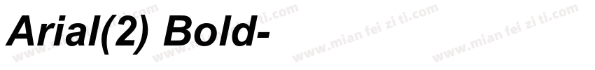 Arial(2) Bold字体转换
